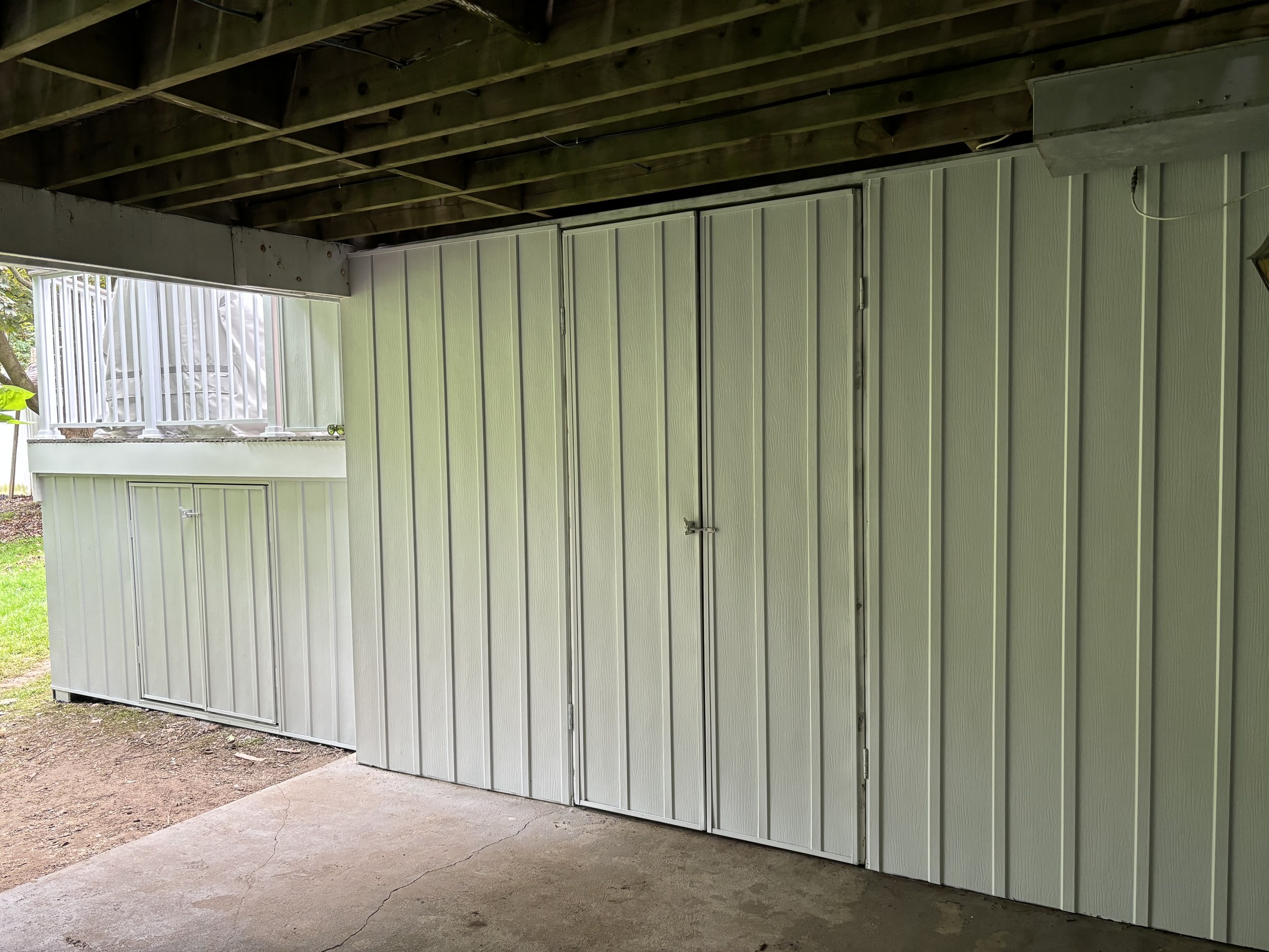 Caledon under-deck after — interior with integrated storage