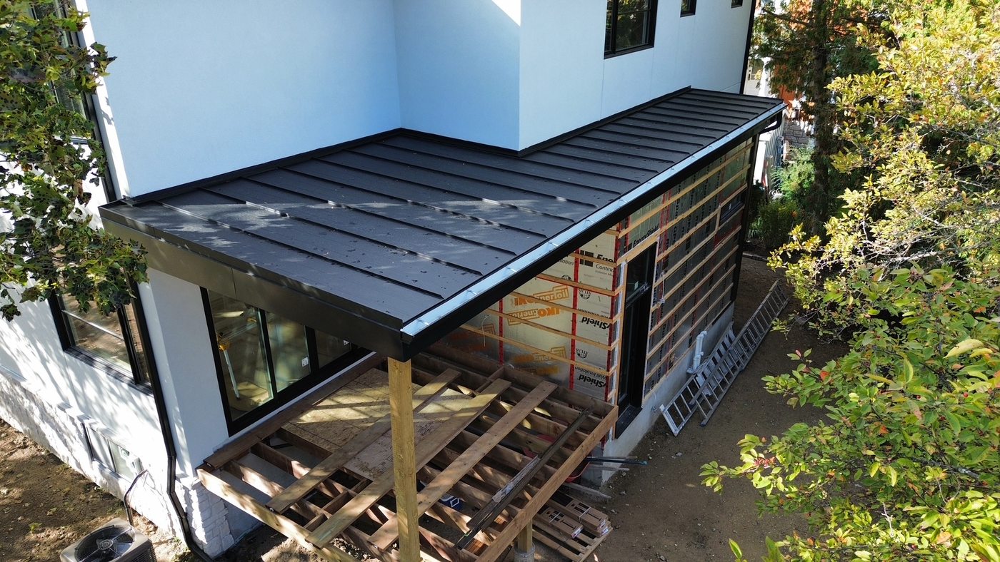 Under-deck waterproofing system installation — Legacy Metal Roofing