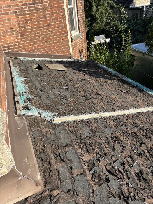 Porch roof before