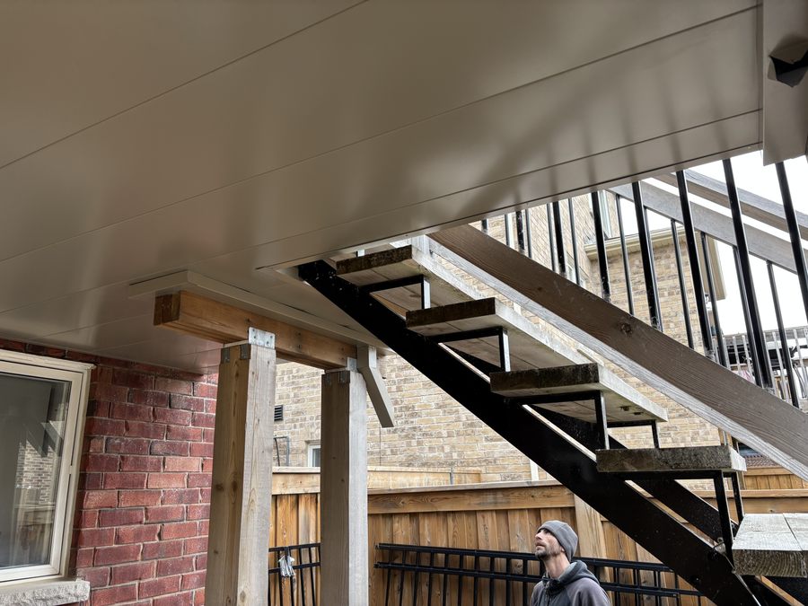 Completed ceiling from below